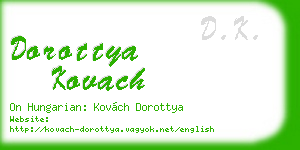 dorottya kovach business card