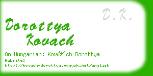 dorottya kovach business card